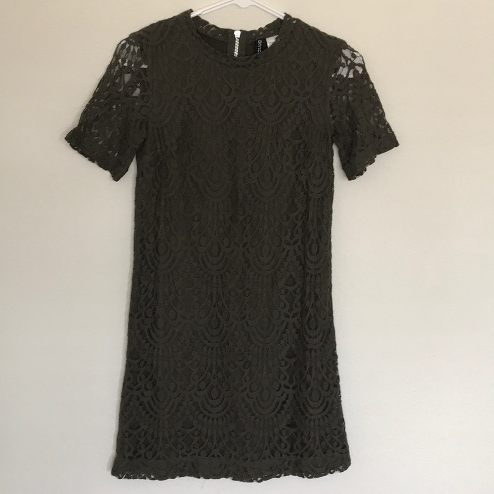 H&M Olive Green Lace Dress